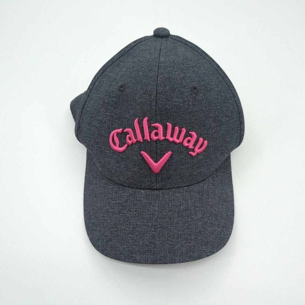 Callaway Golf Hat Cap Charcoal Heather Gray Adjustable Strap Pink Odyssey NWT